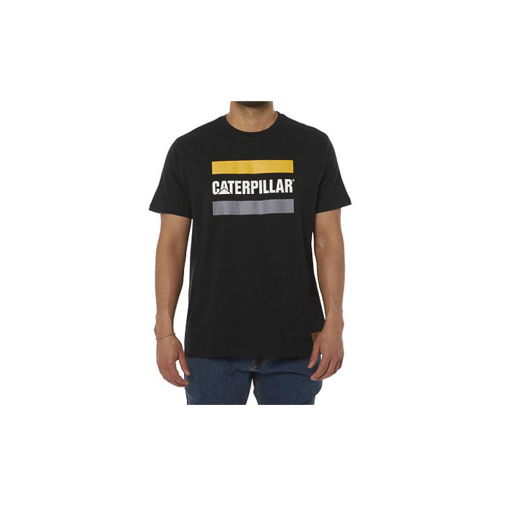 Caterpillar Munka Logo T-Shirts Férfi Fekete | 5307-PVNAL