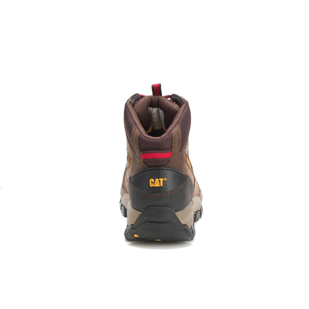 Caterpillar Navigator Mid Waterproof Steel Toe Acél Orrú Csizma Férfi Barna | 3470-VTIFK