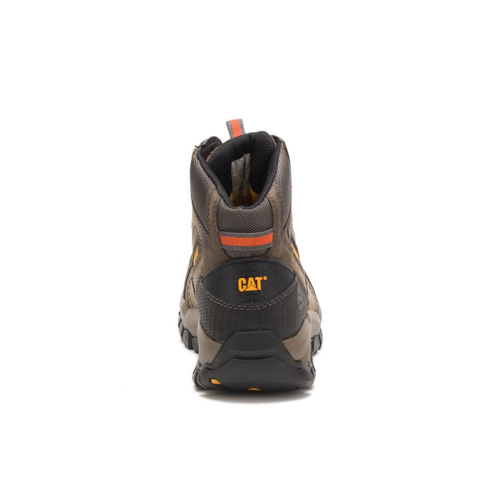 Caterpillar Navigator Mid Waterproof Steel Toe Munkabakancs Férfi Sötétszürke | 3670-SIMNR