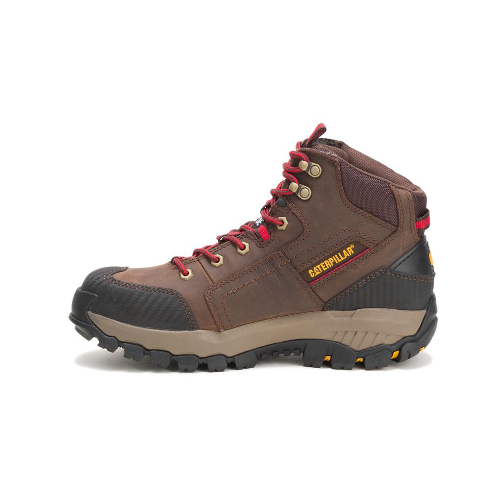 Caterpillar Navigator Mid Waterproof Steel Toe Munkabakancs Férfi Barna | 5846-PIRXE