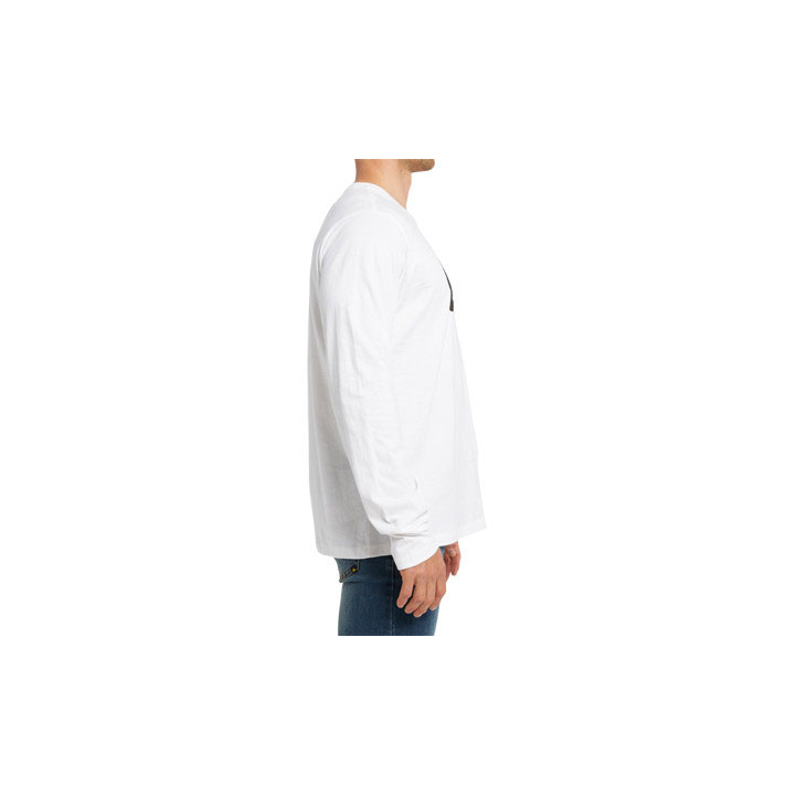 Caterpillar Original Fit Long Sleeve Logo Póló Férfi White-Traademark | 4076-IVOBM