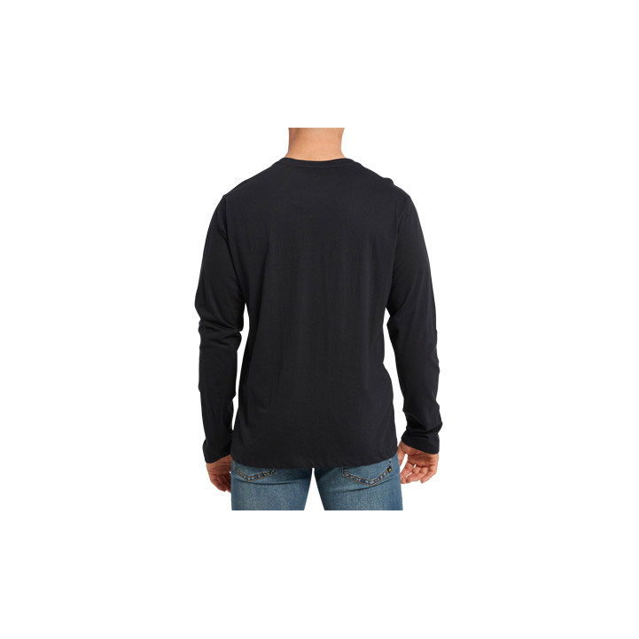 Caterpillar Original Fit Long Sleeve Logo Póló Férfi Pitch Black-Trademark | 7048-DZIJS