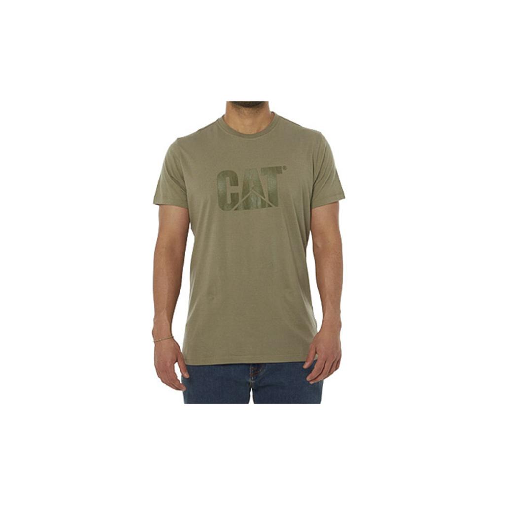 Caterpillar Original Logo T-Shirts Férfi Zöld | 4916-PQGYE