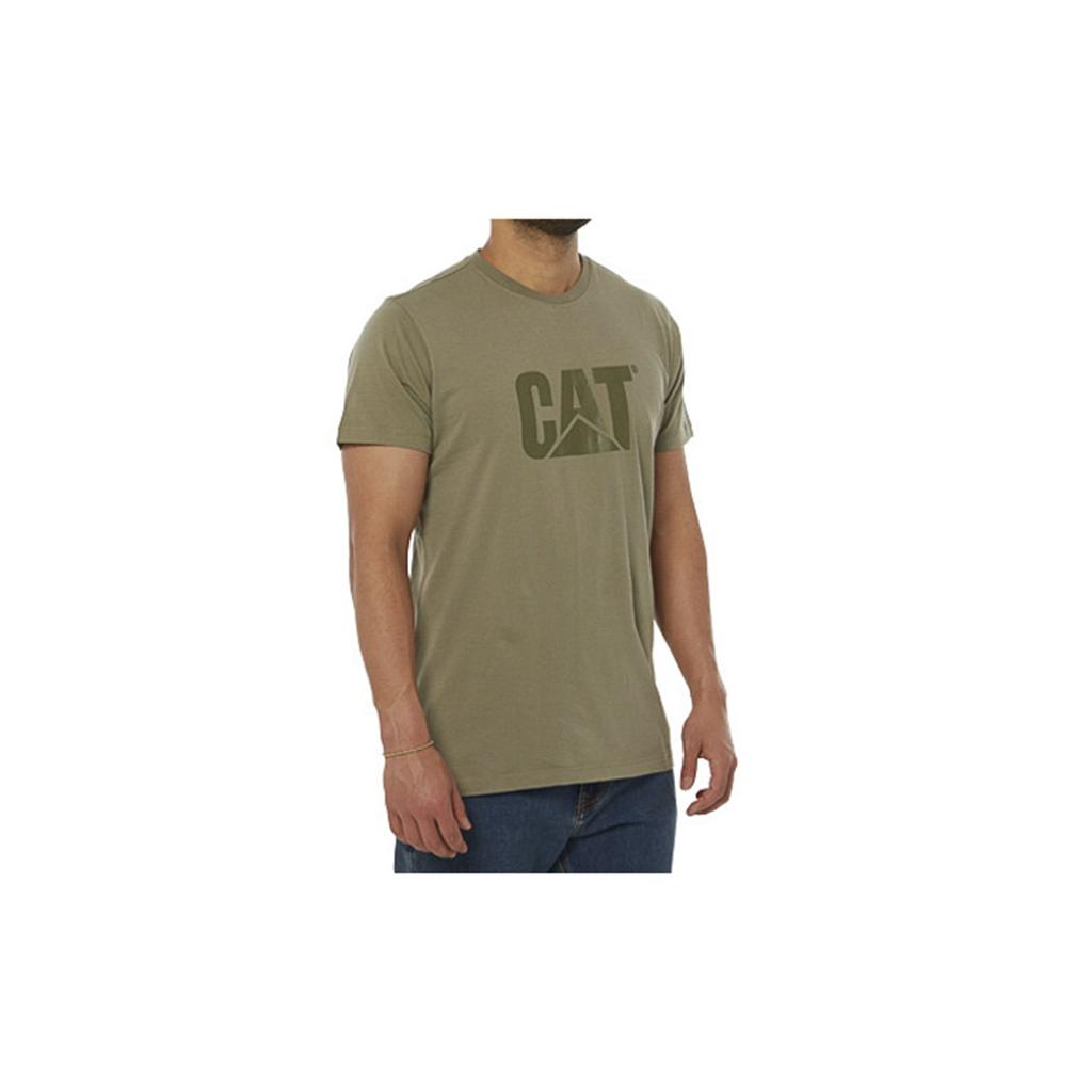 Caterpillar Original Logo T-Shirts Férfi Zöld | 4916-PQGYE