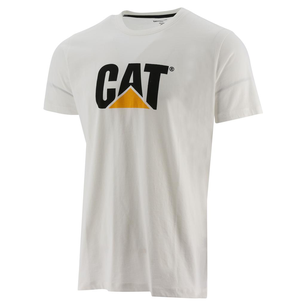 Caterpillar Original Logo T-Shirts Férfi Fehér | 9368-RNFQO