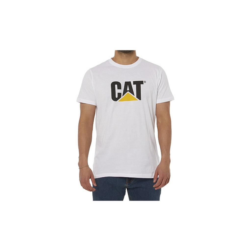 Caterpillar Original Logo T-Shirts Férfi Fehér | 9368-RNFQO