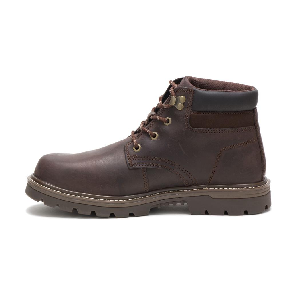 Caterpillar Outbase Steel Toe Acél Orrú Csizma Férfi Kávé | 6743-CMGOE