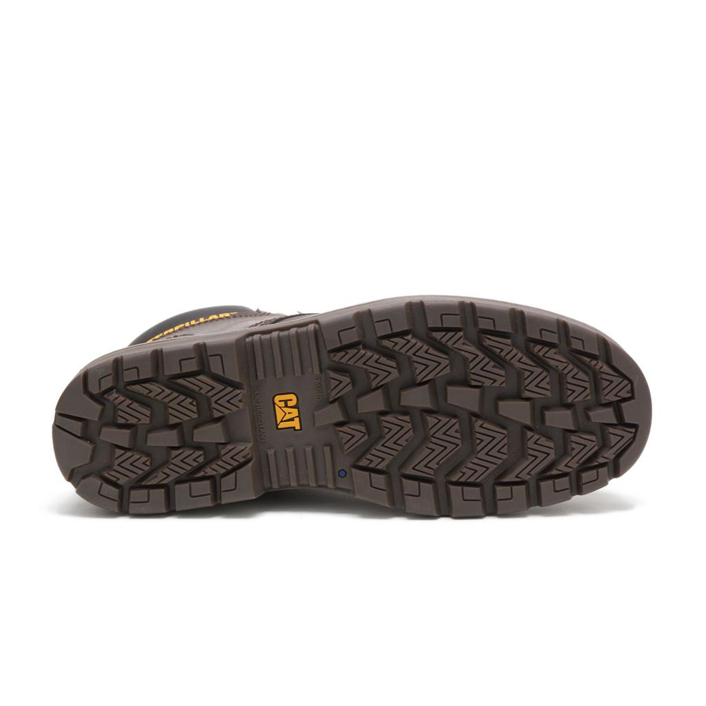 Caterpillar Outbase Steel Toe Acél Orrú Csizma Férfi Kávé | 6743-CMGOE