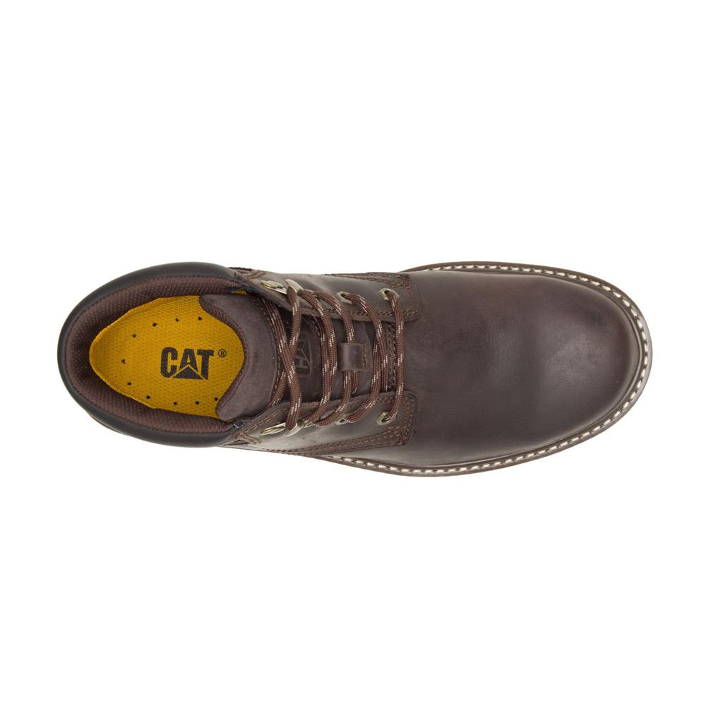 Caterpillar Outbase Steel Toe Acél Orrú Csizma Férfi Kávé | 6743-CMGOE