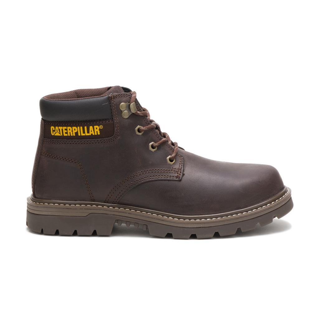 Caterpillar Outbase Steel Toe Acél Orrú Csizma Férfi Kávé | 6743-CMGOE