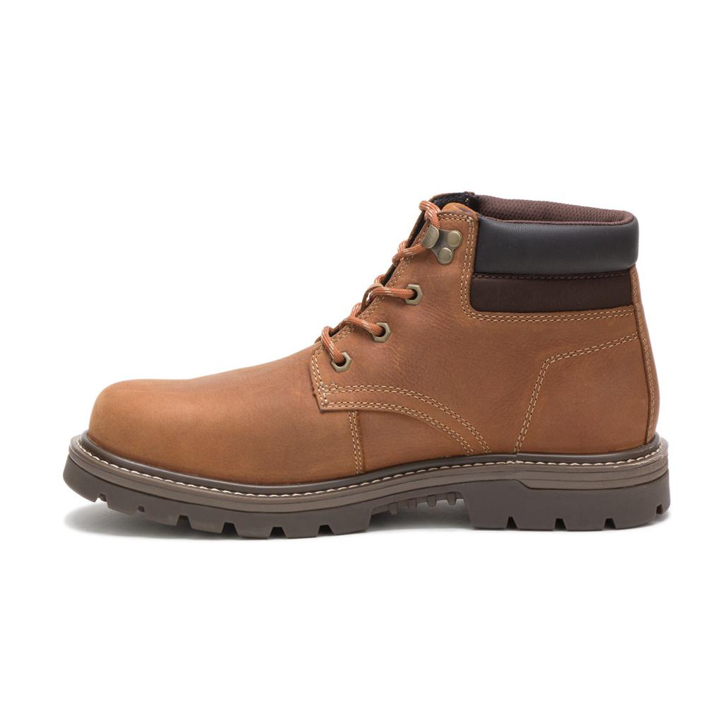 Caterpillar Outbase Waterproof Steel Toe Acél Orrú Csizma Férfi Barna | 1563-RVQSN