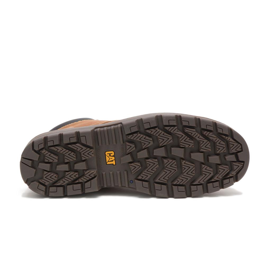 Caterpillar Outbase Waterproof Steel Toe Acél Orrú Csizma Férfi Barna | 1563-RVQSN