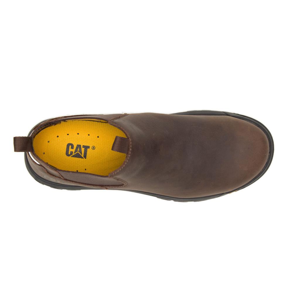 Caterpillar Outline Slip-on Steel Toe Acél Orrú Csizma Férfi Barna | 7214-GIRXF