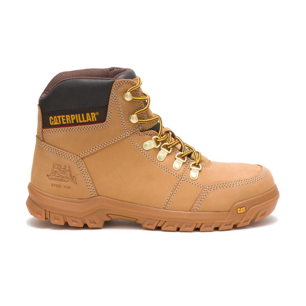 Caterpillar Outline Steel Toe Acél Orrú Csizma Férfi Narancssárga | 5238-BRQLI