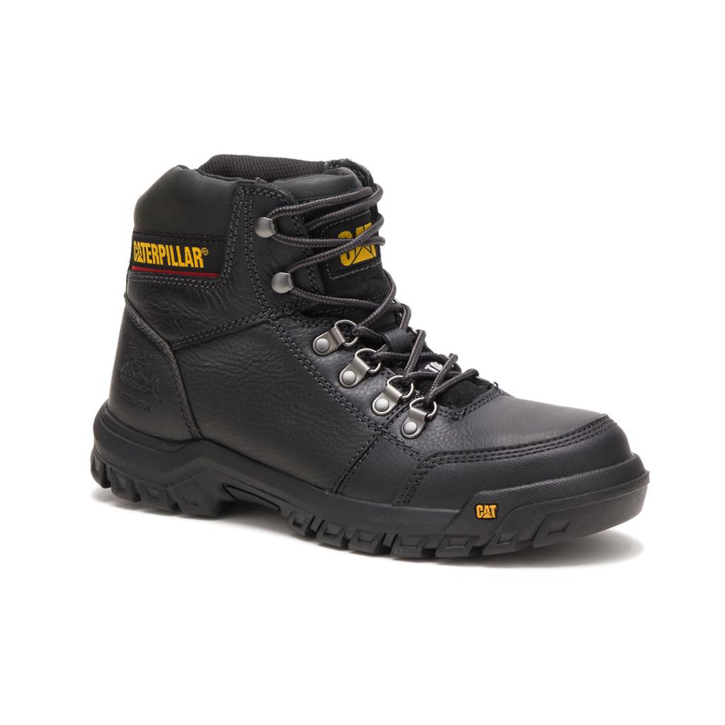 Caterpillar Outline Steel Toe Munkabakancs Férfi Fekete | 7256-GULNF