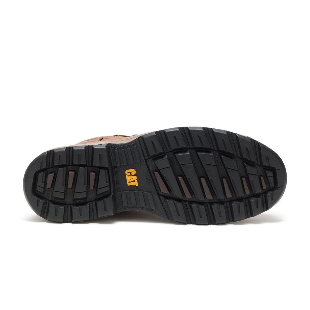 Caterpillar Parker Steel Toe Acél Orrú Csizma Férfi Sötétbézs | 9031-MOPWC