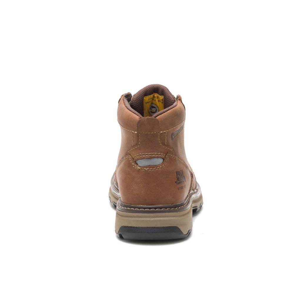 Caterpillar Parker Steel Toe Munkabakancs Férfi Sötétbézs | 2543-LJBNR