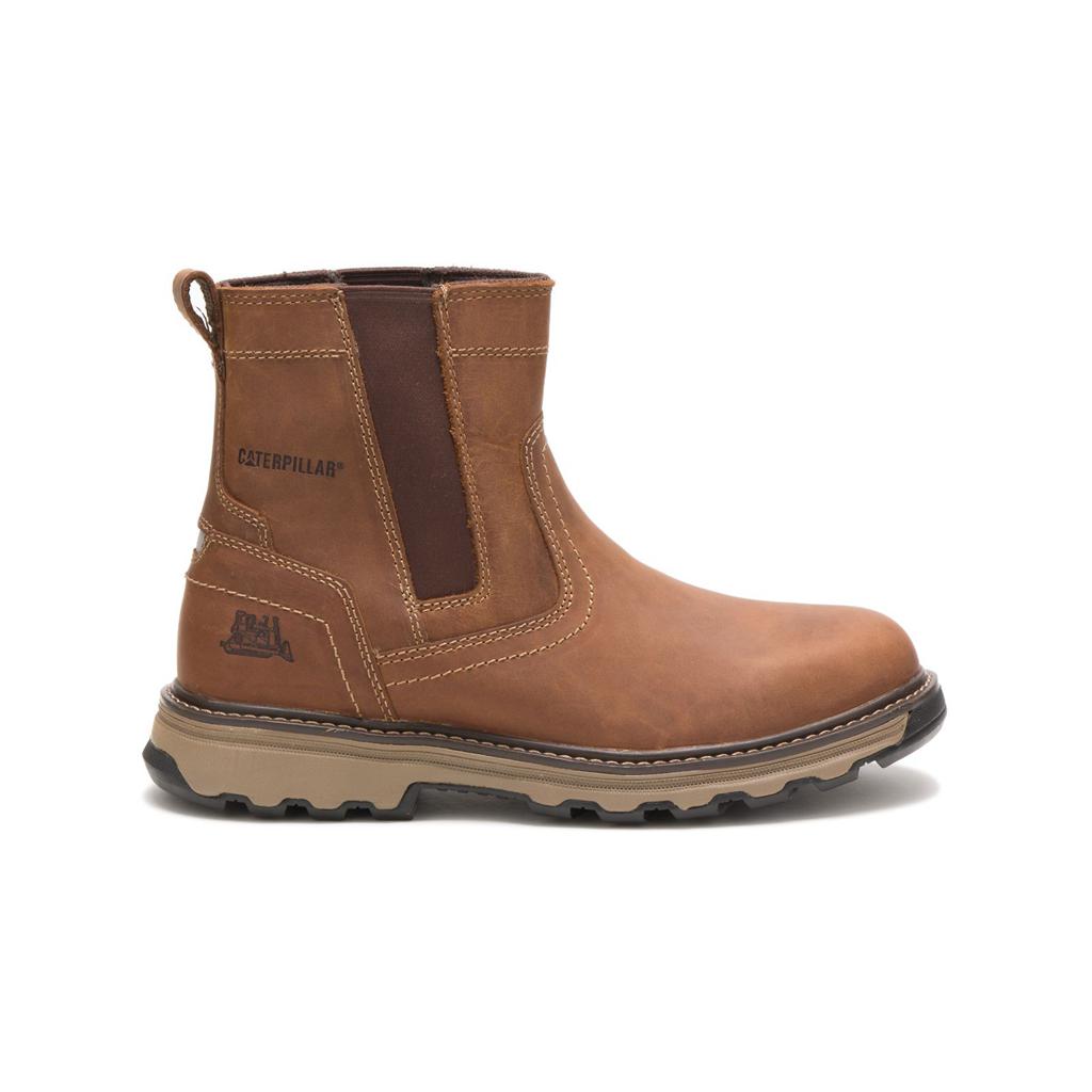 Caterpillar Pelton Slip On Férfi Sötétbézs | 4957-FKYAJ