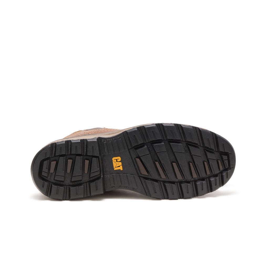 Caterpillar Pelton Steel Toe Acél Orrú Csizma Férfi Barna | 6857-QYXWR