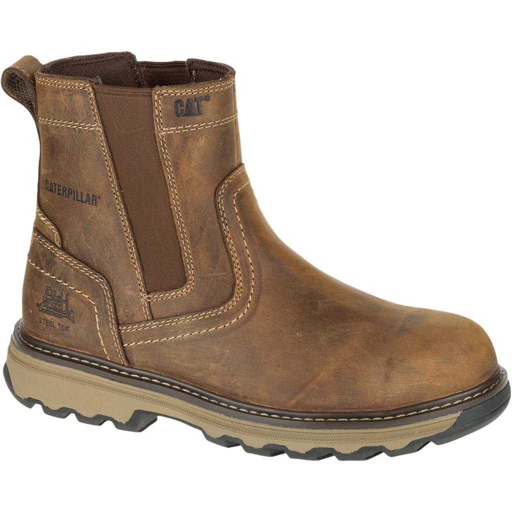 Caterpillar Pelton Steel Toe S1p Hro Sra Munkabakancs Férfi Sötétbézs | 8013-JAYSM