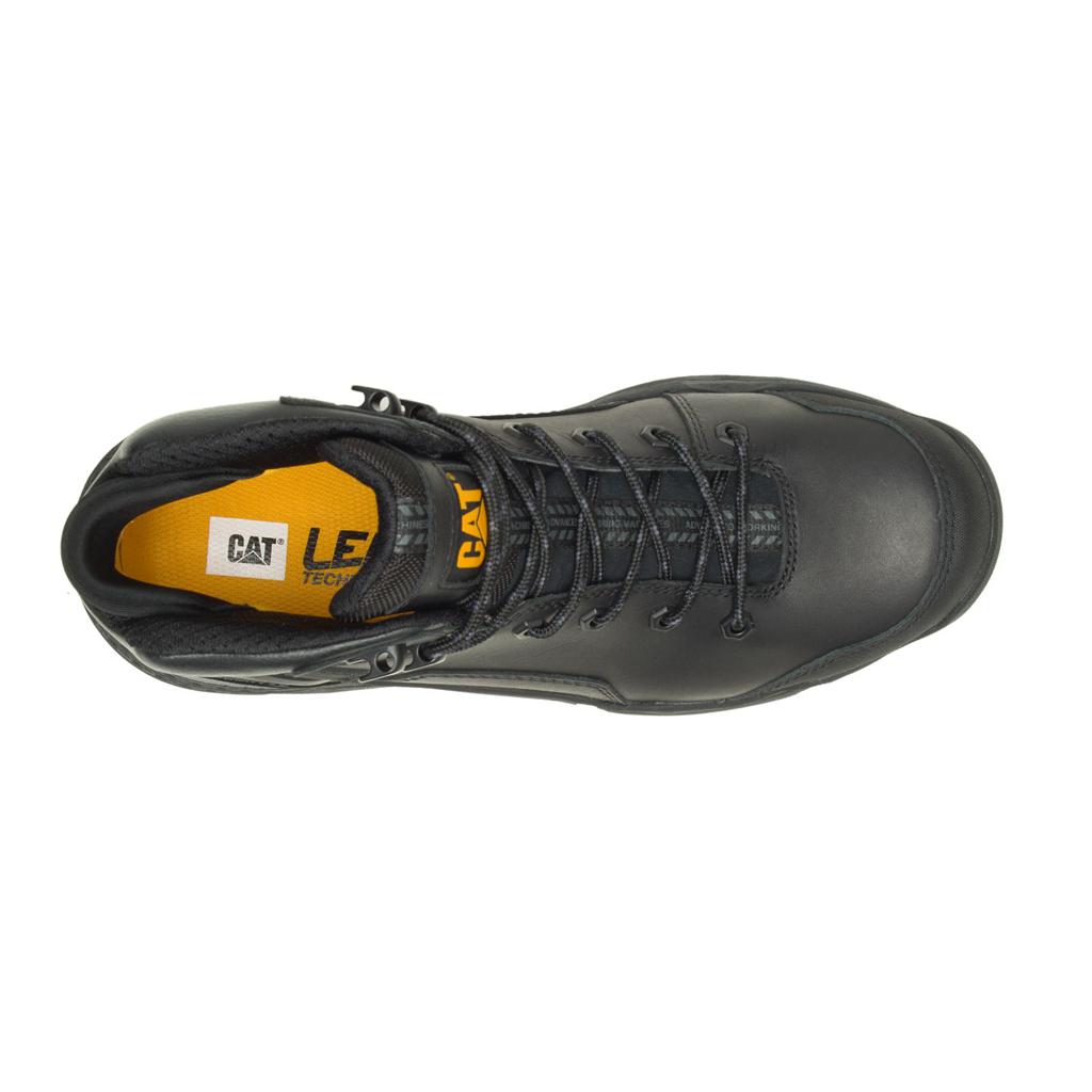 Caterpillar Provoke Mid Waterproof Alloy Toe Munkabakancs Férfi Fekete | 0673-TEFQP