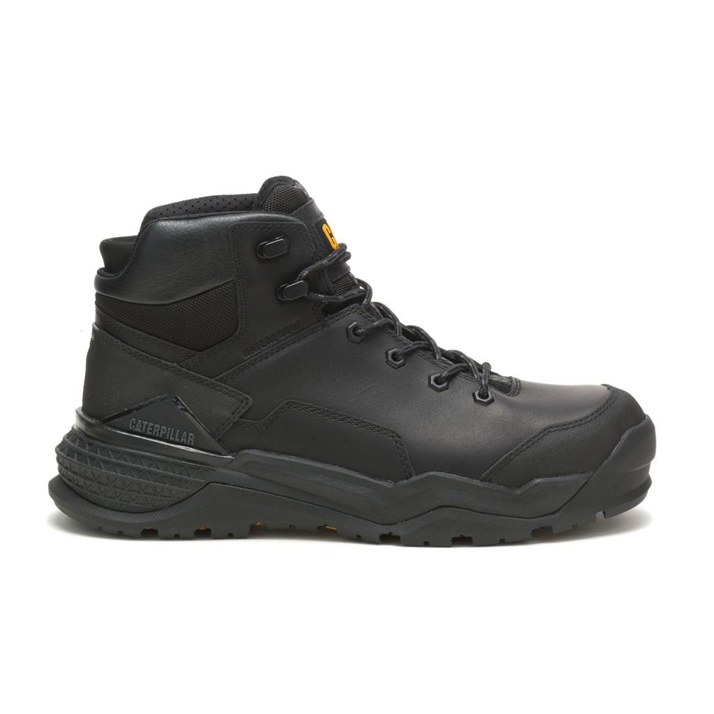 Caterpillar Provoke Mid Waterproof Alloy Toe Munkabakancs Férfi Fekete | 0673-TEFQP