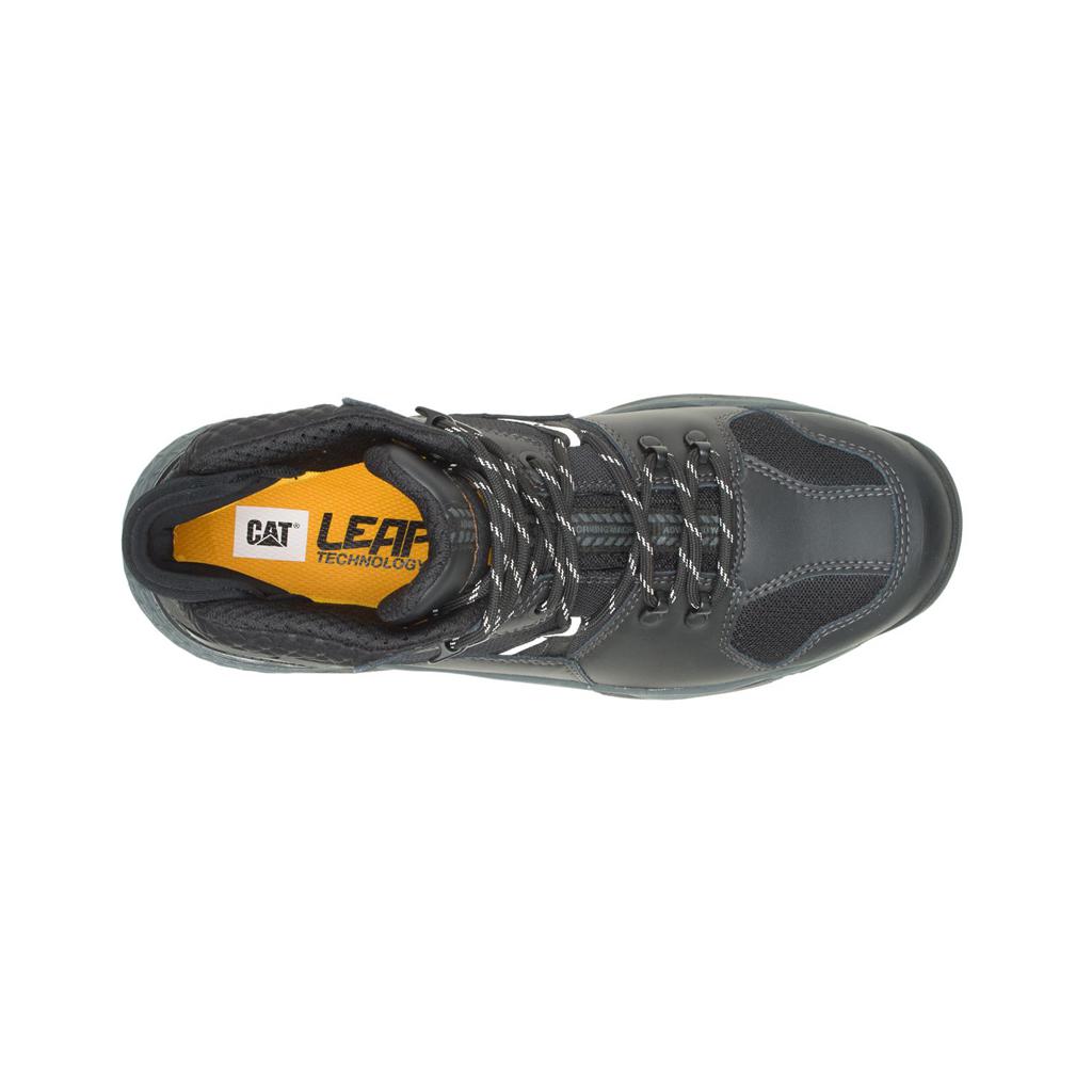 Caterpillar Provoke Mid Waterproof Alloy Toe Munkabakancs Férfi Fekete | 1038-DPLVB