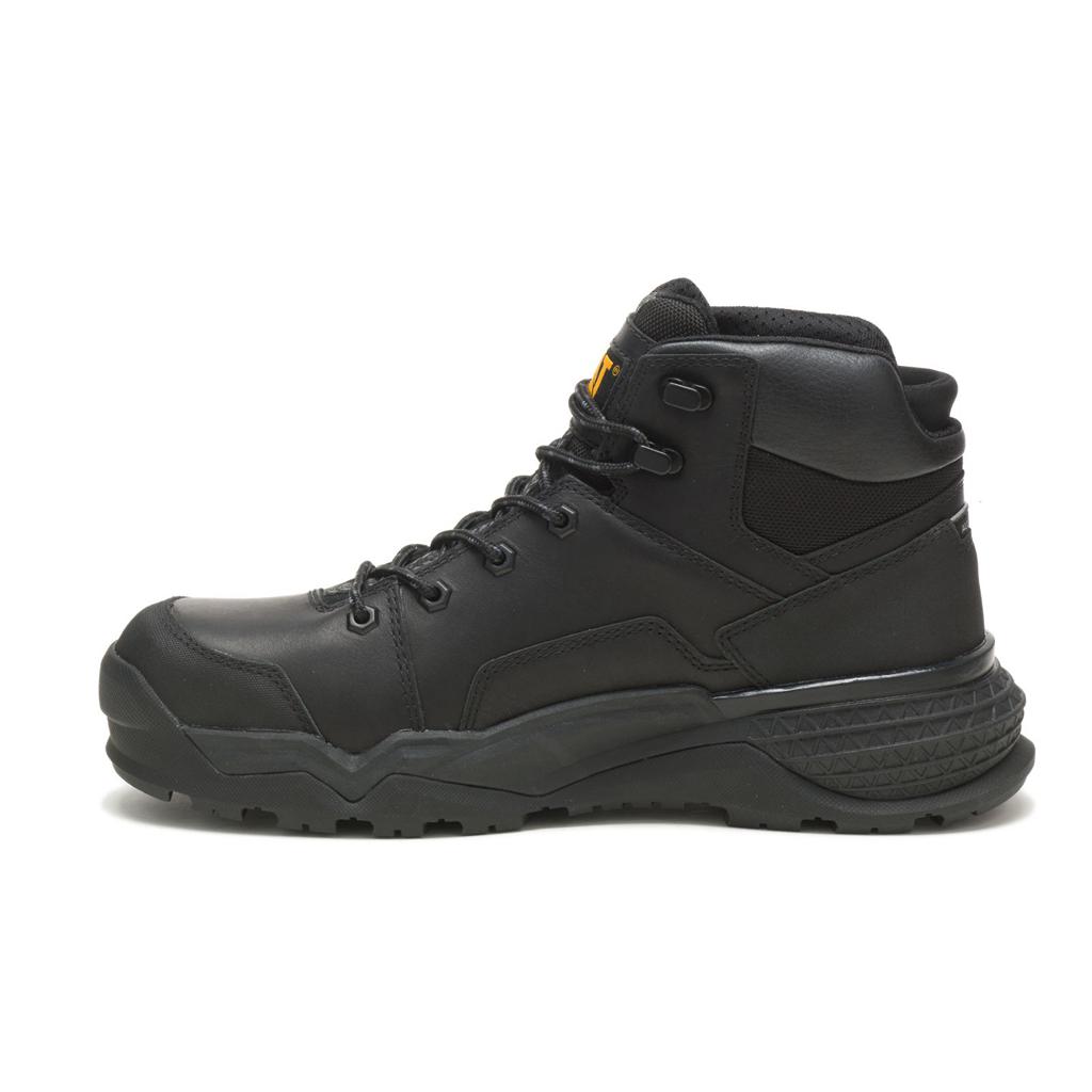 Caterpillar Provoke Mid Waterproof Alloy Toe Munkabakancs Férfi Fekete | 5419-NZECK