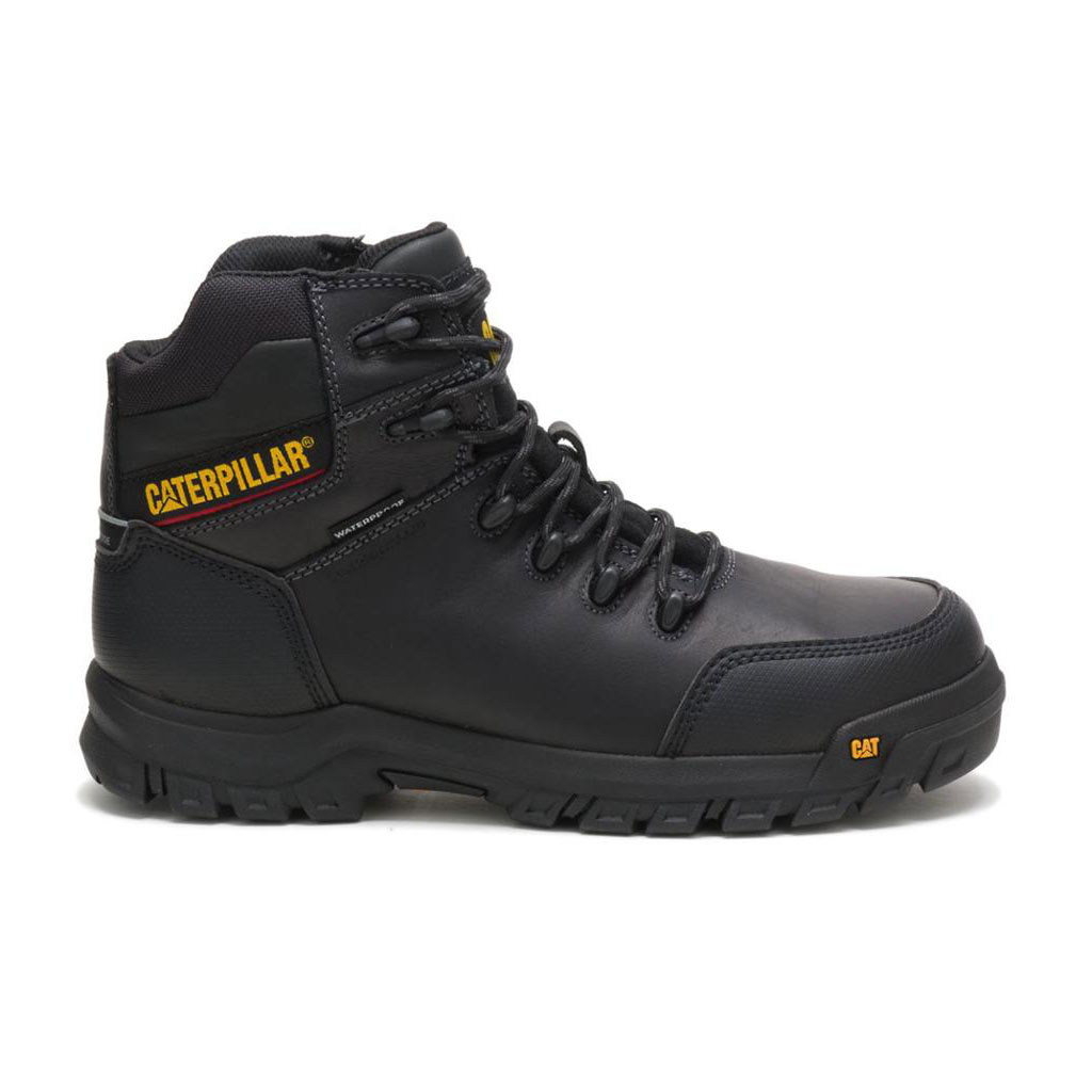 Caterpillar Resorption Waterproof Composite Toe Vízálló Bakancs Férfi Fekete | 2861-VZYNW