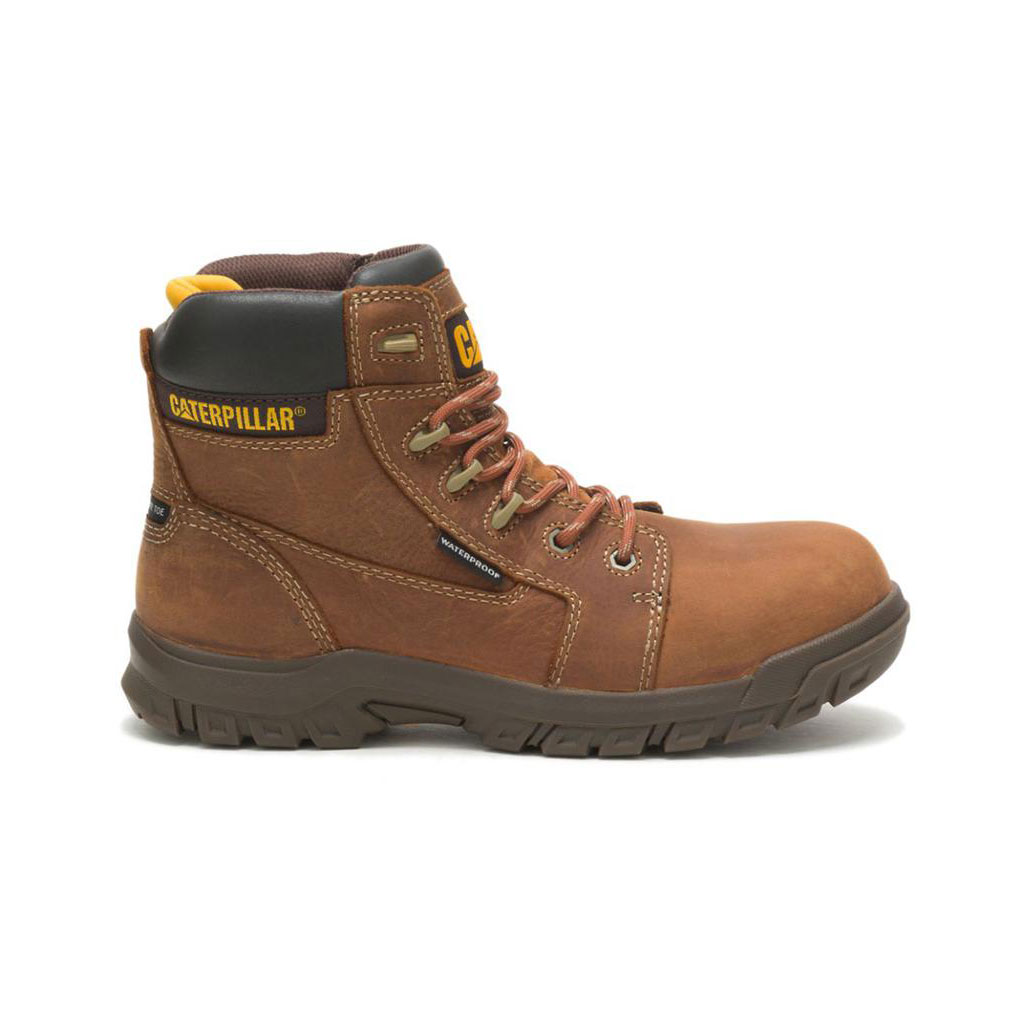 Caterpillar Resorption Waterproof Composite Toe Slip Resistant Footwear Női Barna | 7381-WXUFK