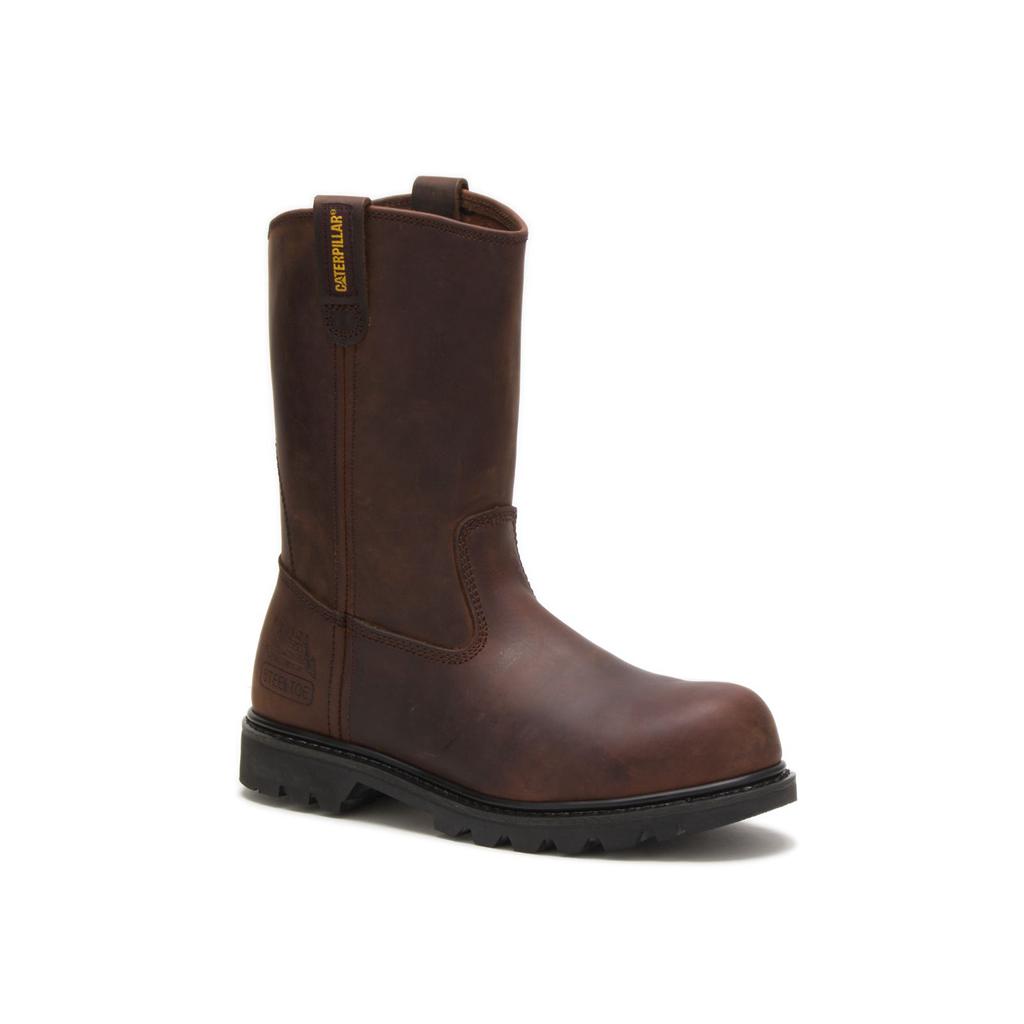 Caterpillar Revolver Steel Toe Acél Orrú Csizma Férfi Barna | 2613-BDNAY