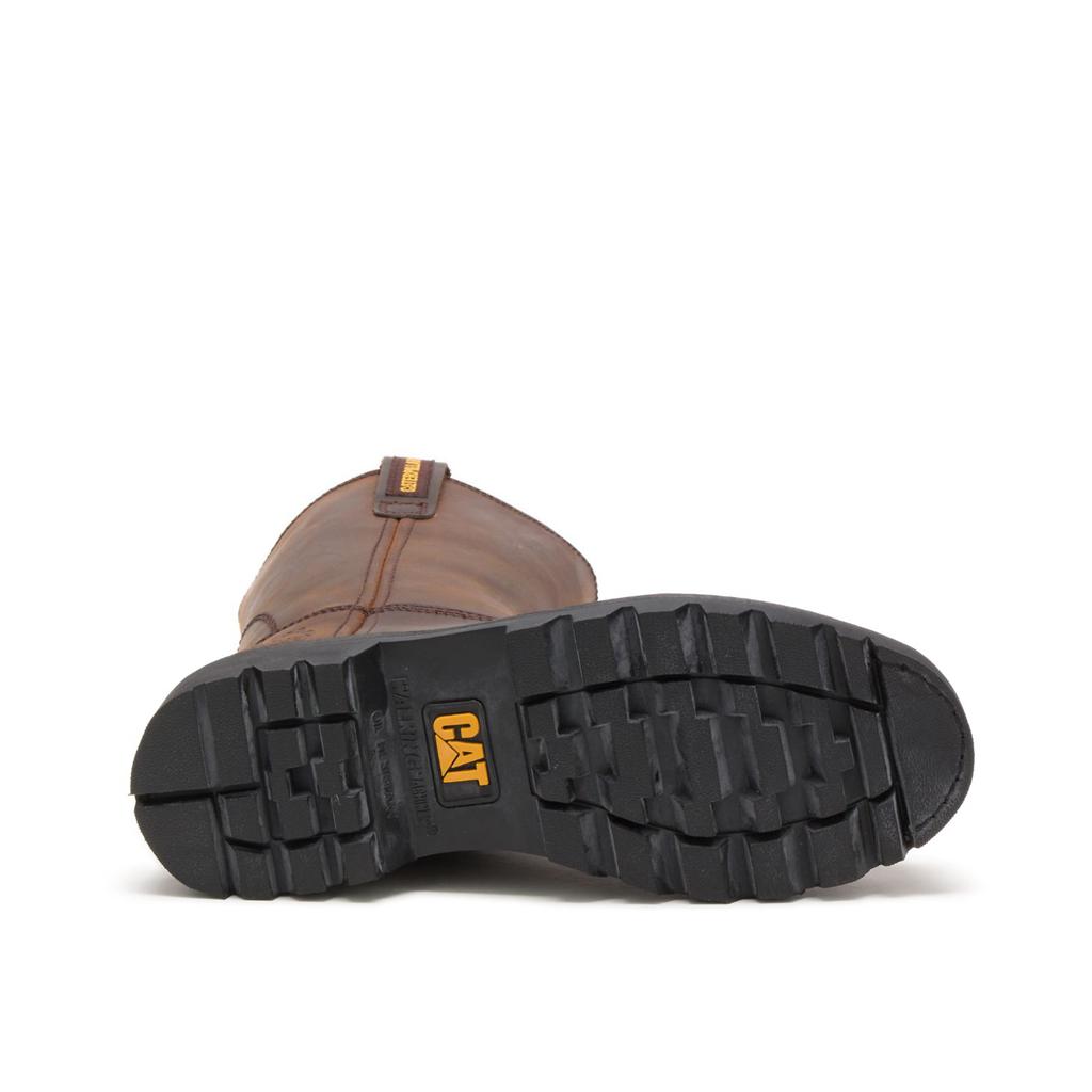 Caterpillar Revolver Steel Toe Acél Orrú Csizma Férfi Barna | 2613-BDNAY