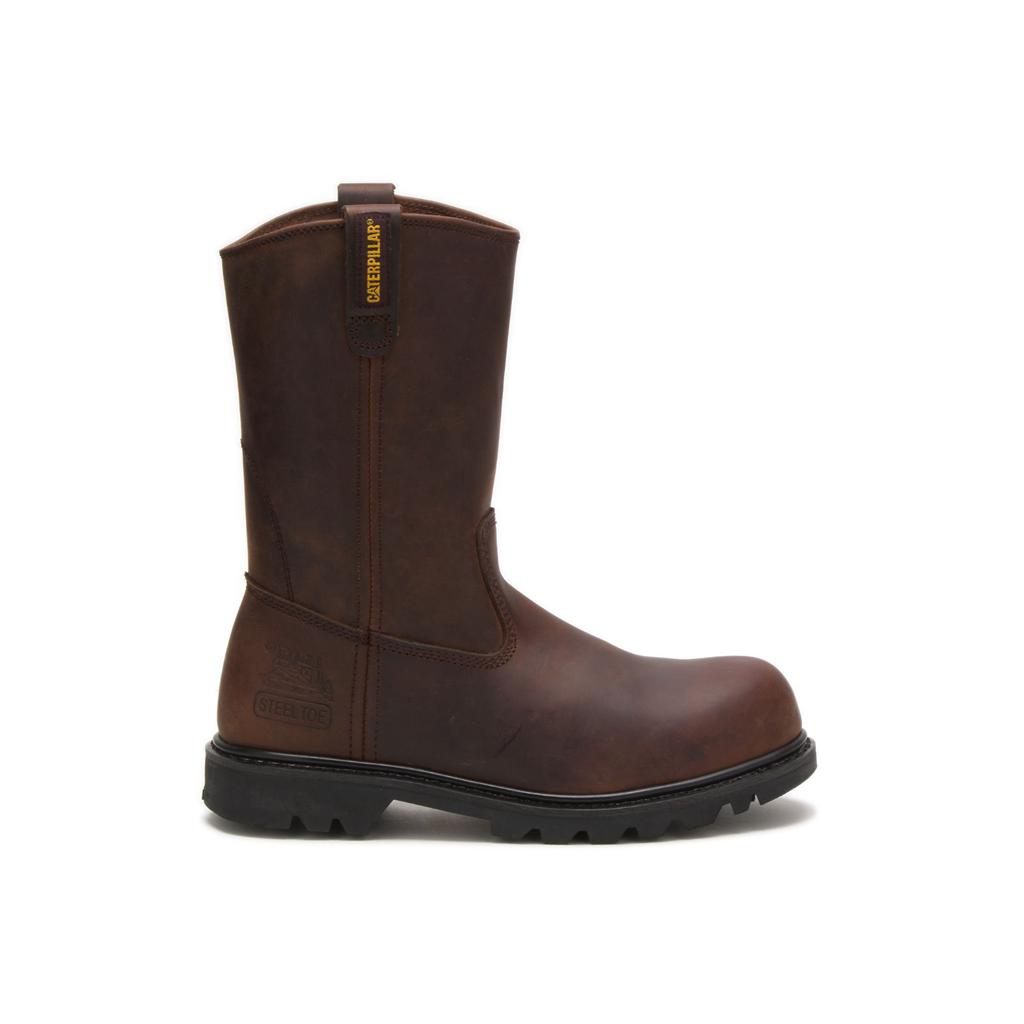 Caterpillar Revolver Steel Toe Acél Orrú Csizma Férfi Barna | 2613-BDNAY