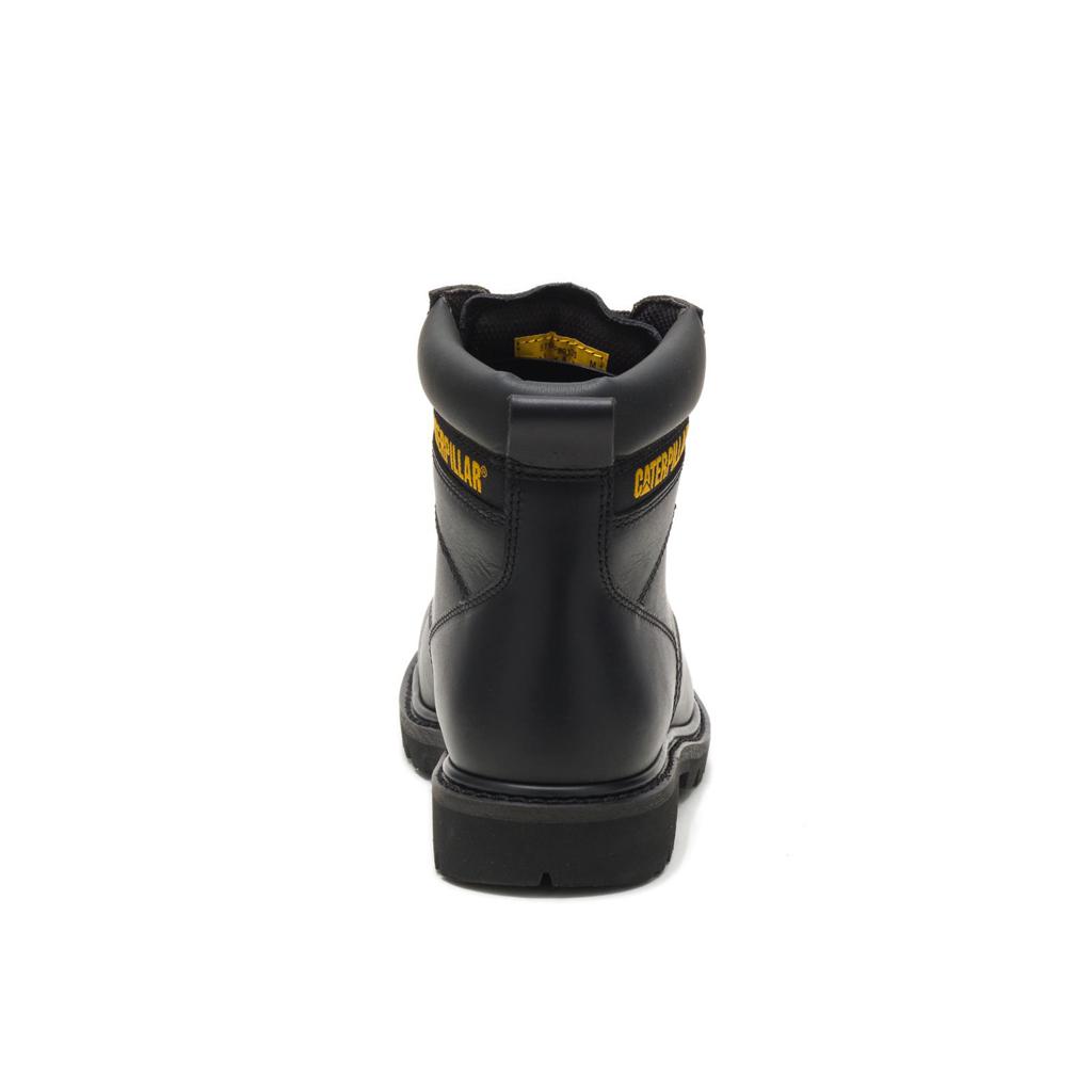 Caterpillar Second Shift Steel Toe Acél Orrú Csizma Férfi Fekete | 6235-BGJKP