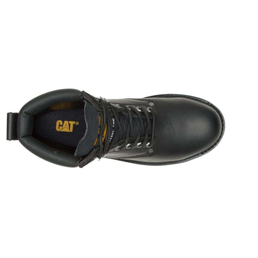 Caterpillar Second Shift Steel Toe Acél Orrú Csizma Férfi Fekete | 6235-BGJKP