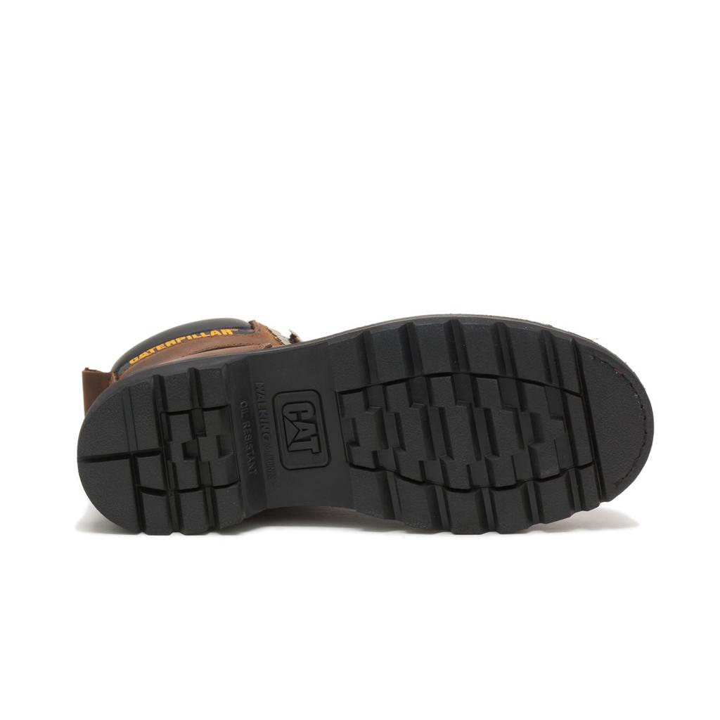 Caterpillar Second Shift Steel Toe Munkabakancs Férfi Sötétbarna | 9831-WLHVF