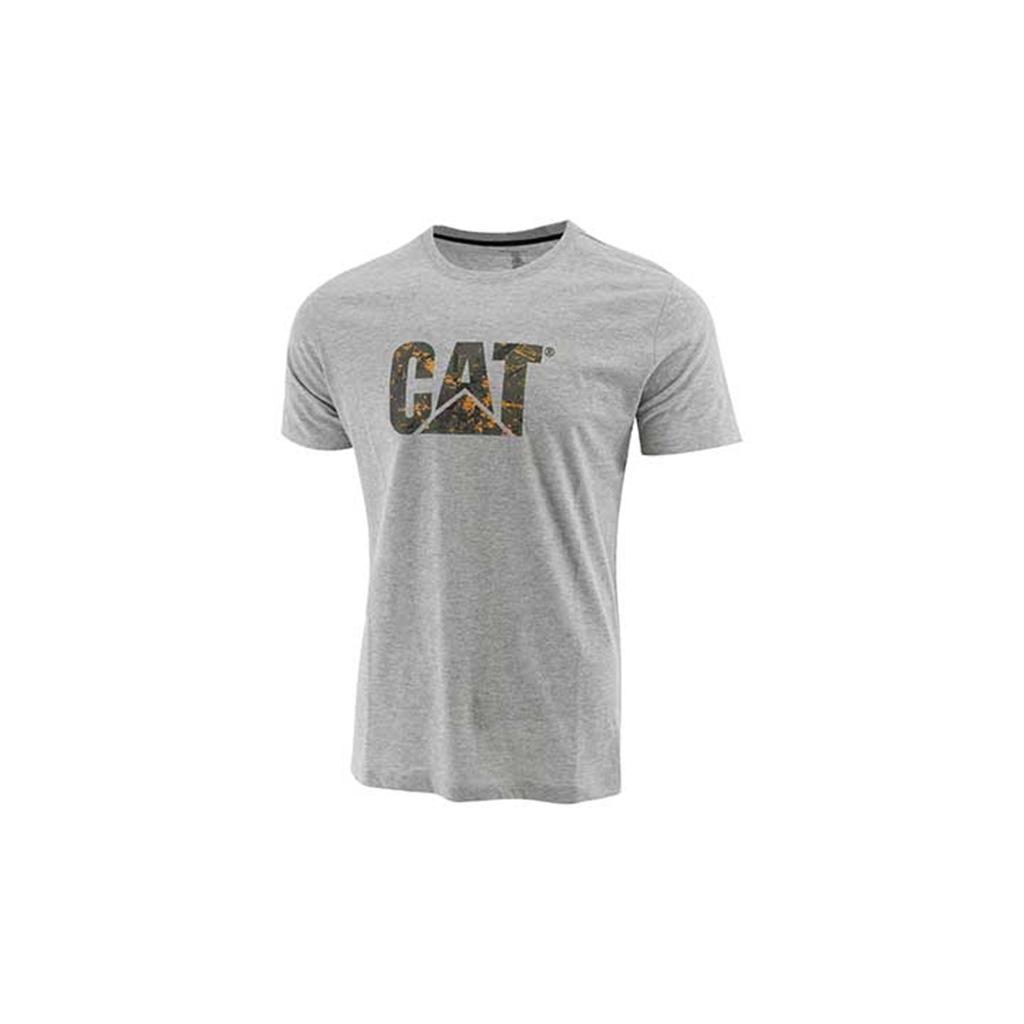 Caterpillar Slim Fit Logo T-Shirts Férfi Szürke Camo | 4109-NDPJO