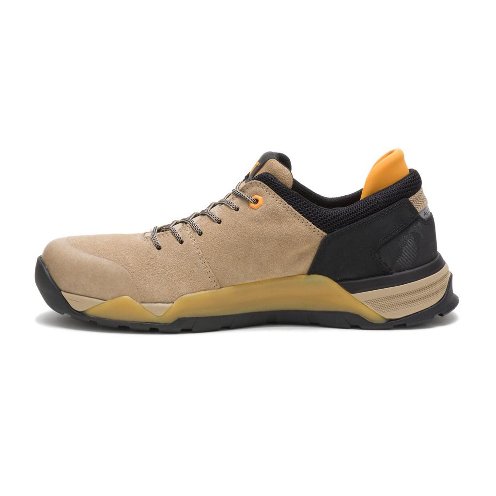 Caterpillar Sprint Suede Alloy Toe Tornacipő Férfi Khaki | 0714-SGLYP