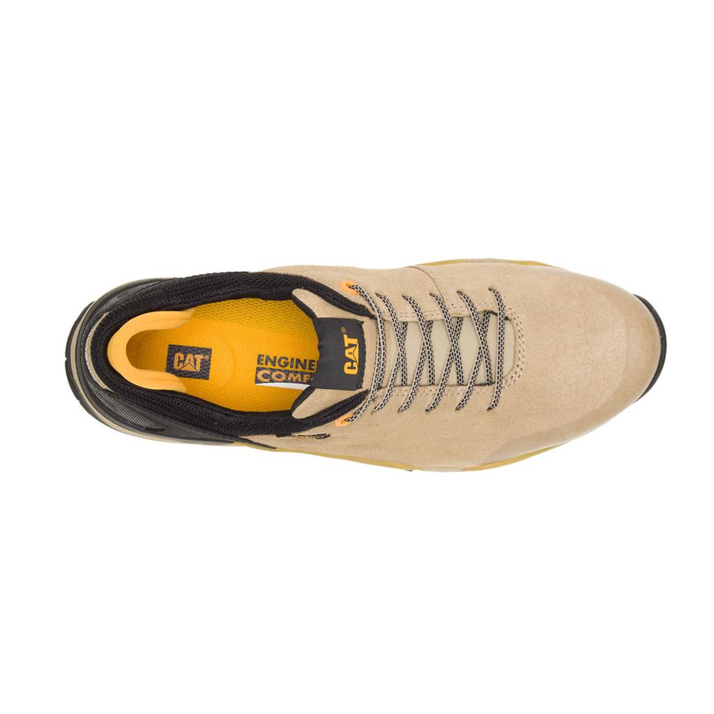 Caterpillar Sprint Suede Alloy Toe Tornacipő Férfi Khaki | 0714-SGLYP