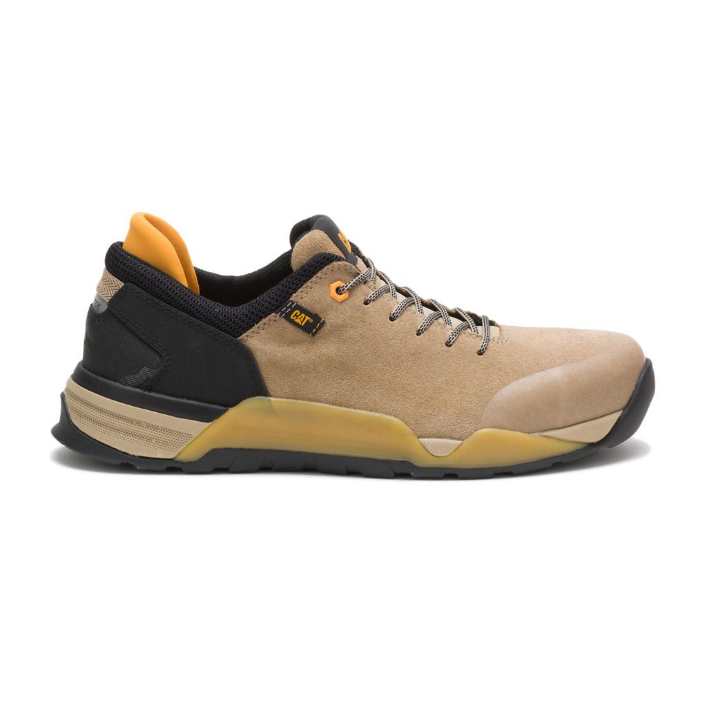 Caterpillar Sprint Suede Alloy Toe Tornacipő Férfi Khaki | 0714-SGLYP