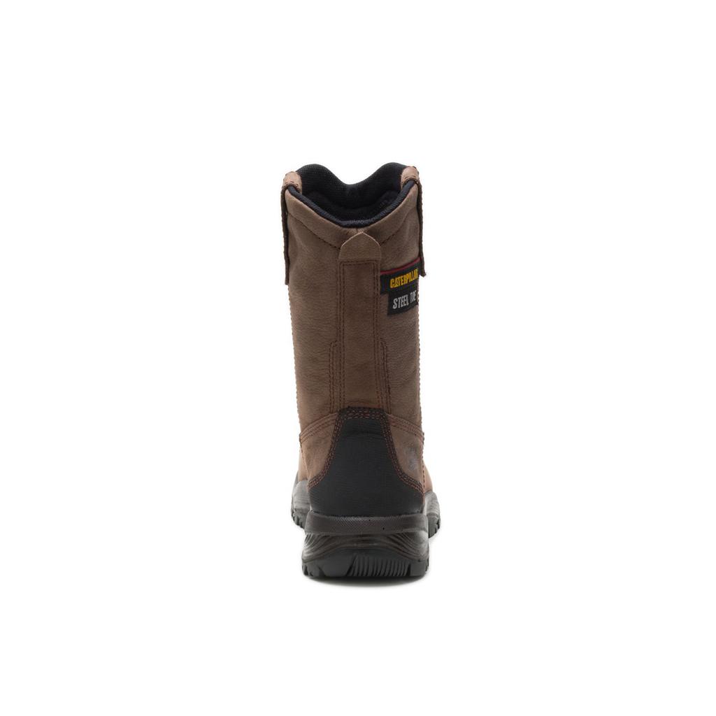 Caterpillar Spur Steel Toe Acél Orrú Csizma Férfi Barna | 0835-BSOAX