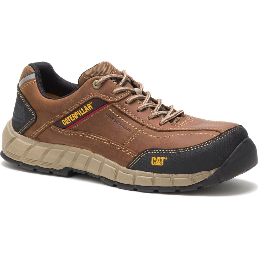 Caterpillar Streamline Leather Composite Toe Tornacipő Férfi Barna | 0614-UZMBV