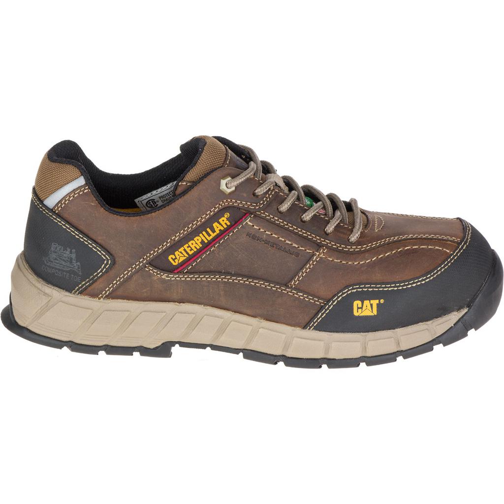 Caterpillar Streamline Leather Csa Composite Toe Munkacipő Férfi Sötétbézs | 1047-BJUKL