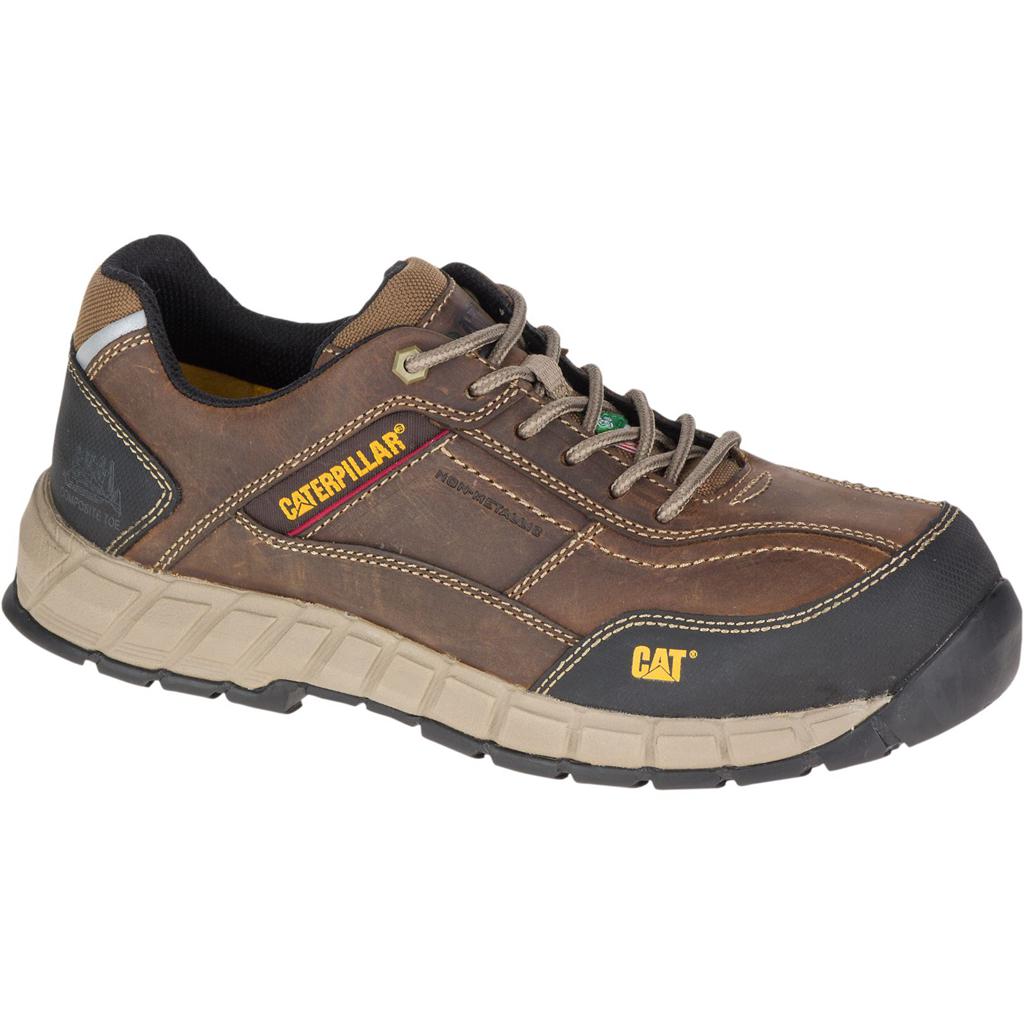 Caterpillar Streamline Leather Csa Composite Toe Munkacipő Férfi Sötétbézs | 7610-ZGLSV