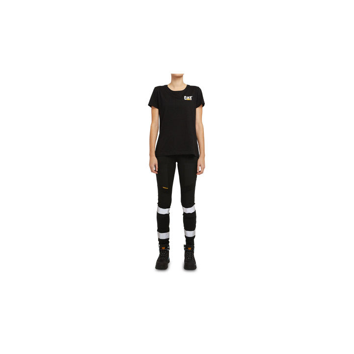 Caterpillar Taped Munka Stretch Legging Női Fekete | 0547-DIUNG