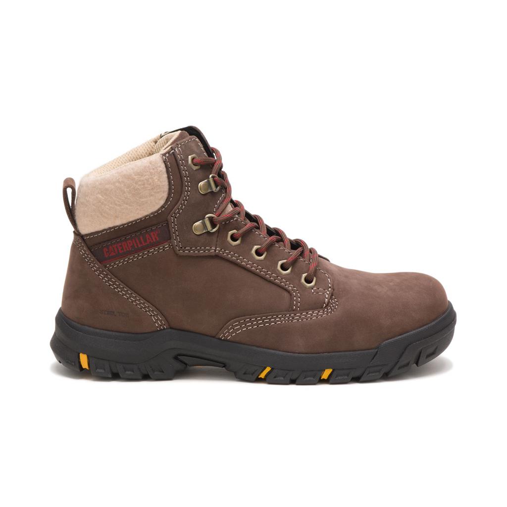 Caterpillar Tess Steel Toe Acél Orrú Csizma Női Csokoládé | 1286-EQJPN