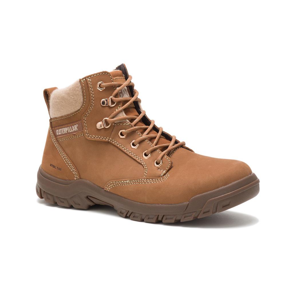 Caterpillar Tess Steel Toe Acél Orrú Csizma Női Narancssárga | 4972-HIBAY