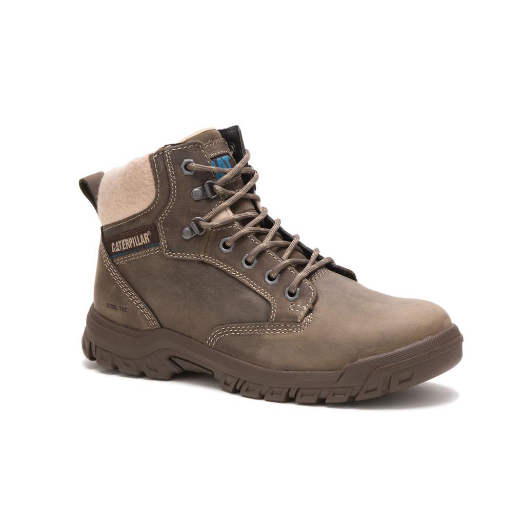 Caterpillar Tess Steel Toe Acél Orrú Csizma Női Sötétszürke | 6304-FXDRQ