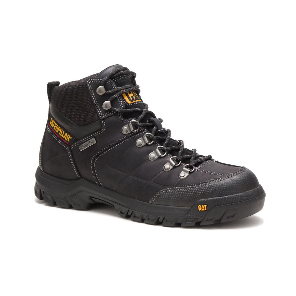 Caterpillar Threshold Waterproof Munkabakancs Férfi Fekete | 8965-UJLZV