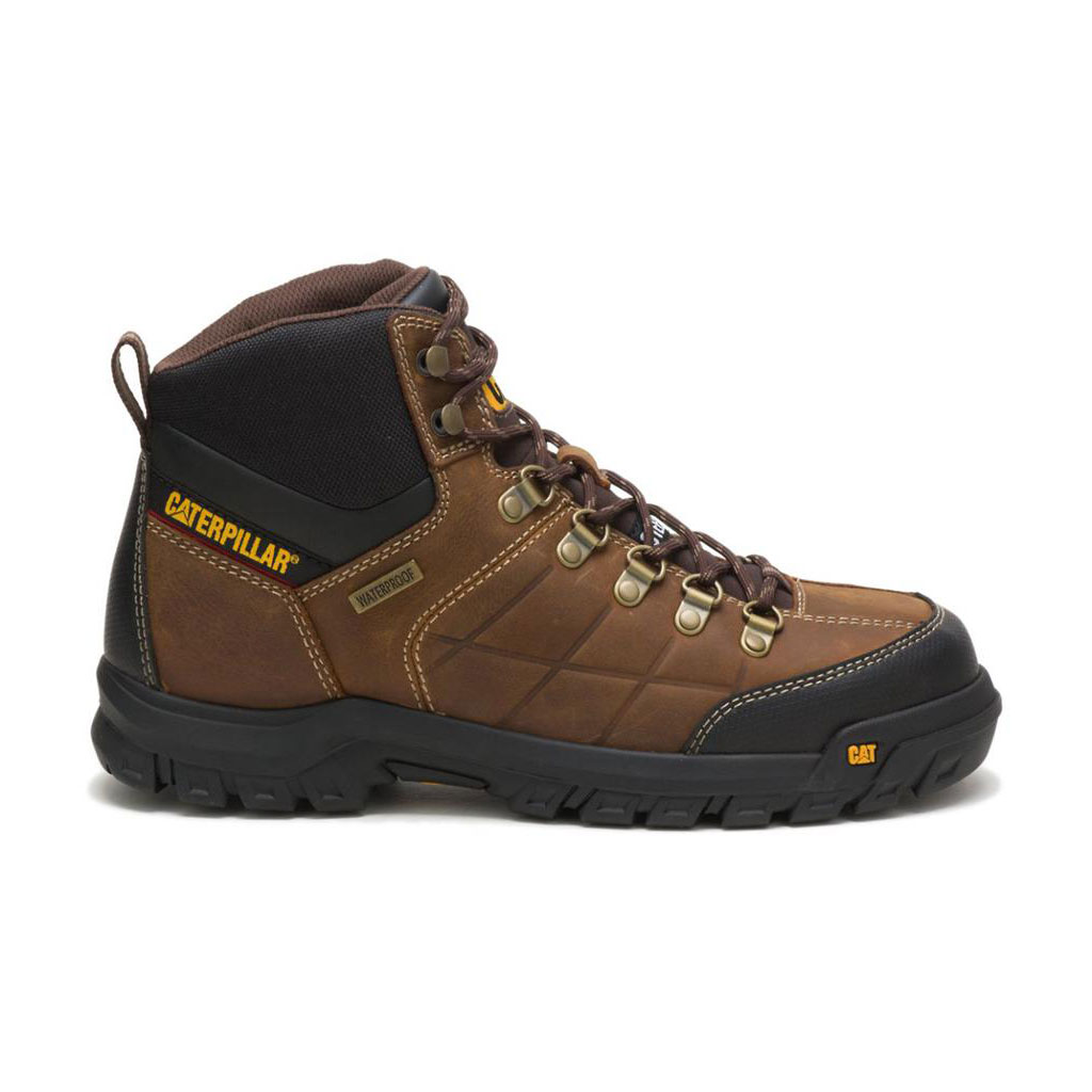 Caterpillar Threshold Waterproof Steel Toe Munkabakancs Férfi Barna | 0916-KPRXE